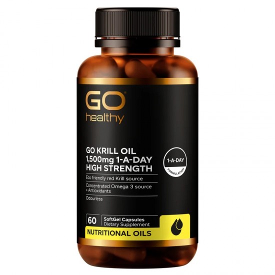 Go Healthy 高之源 南极磷虾油红磷虾油 1500mg无腥虾青素60粒 保质期2027.11